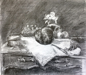 Drawing from Manet - The Brioche