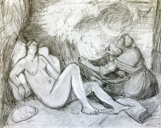 Drawing from Titian